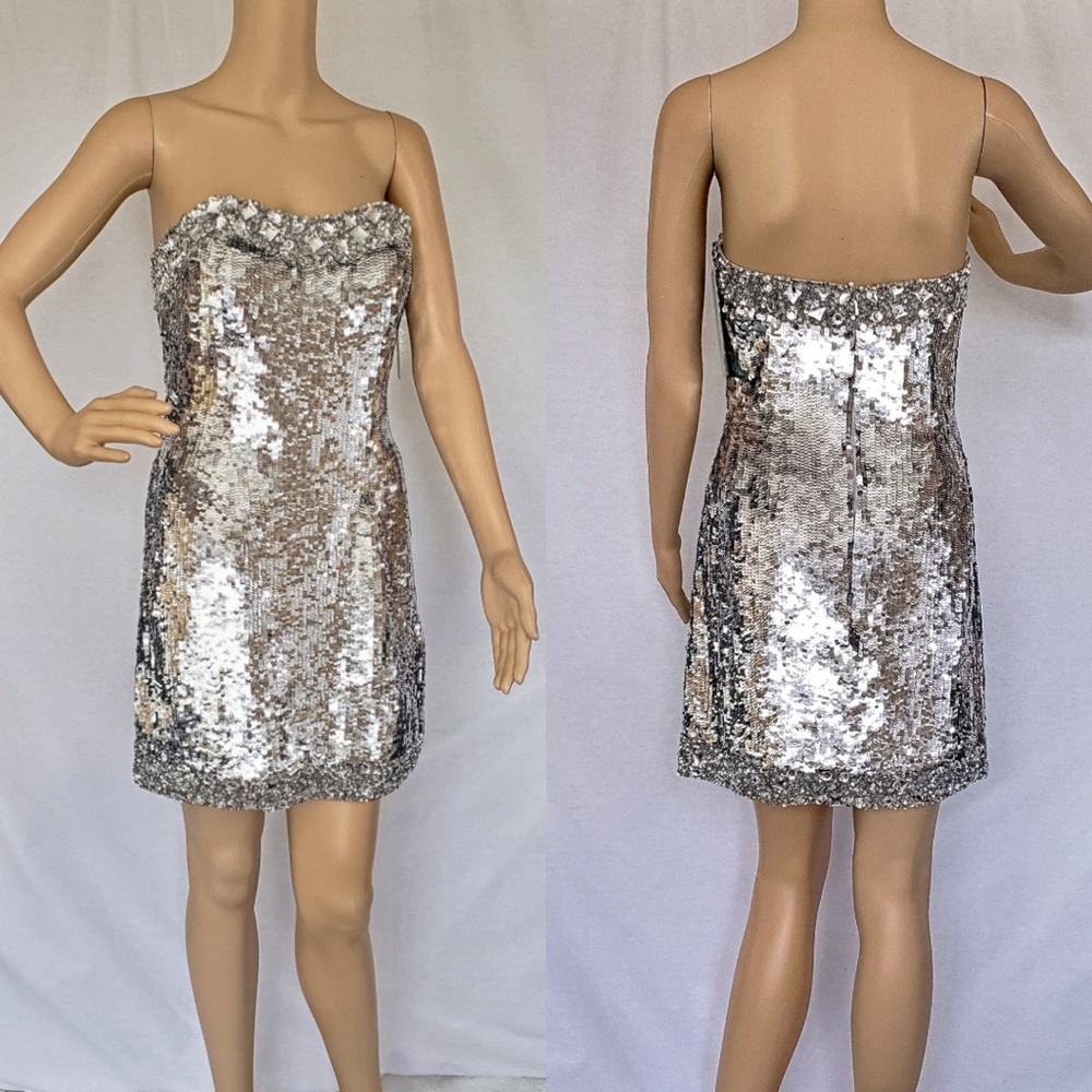 🔥Silver sequin cocktail dress